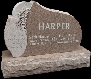 Laurentian Pink Granite Tombstone