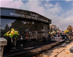 Absolute Black Granite Family Columbarium, Jet Black Granite Mausoleum India