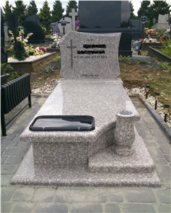 G664 Granite, Misty Mauve Granite Monument, Pink Granite Tombstone China