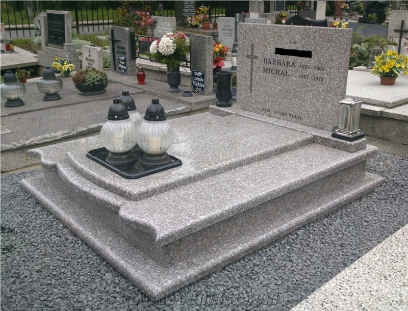 G664 Granite, Misty Mauve Granite Monument, Pink Granite Tombstone China