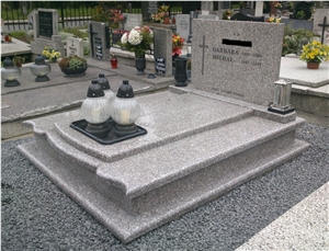 G664 Granite, Misty Mauve Granite Monument, Pink Granite Tombstone China