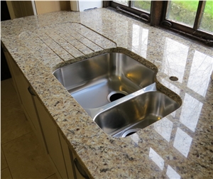 Giallo Santa Cecilia Granite Countertop, Yellow Granite Kitchen Countertops Brazil