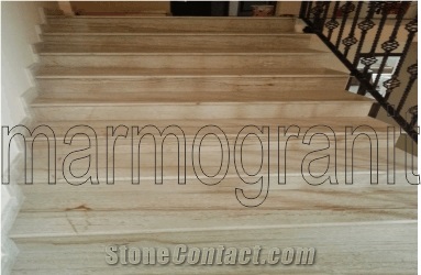 Ruschita Creme Rosa Marble Stairs, Pink Marble Stairs & Steps Romania