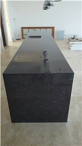Antique Brown Granite Island Bench