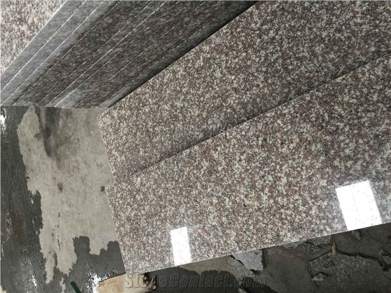 Cheap Polished G664 Granite/Luo Yuan Red Granite/ Brainbrook Brown Granite/Black Spots Brown Granite/China Pink Stairs & Steps, Treads and Threshold