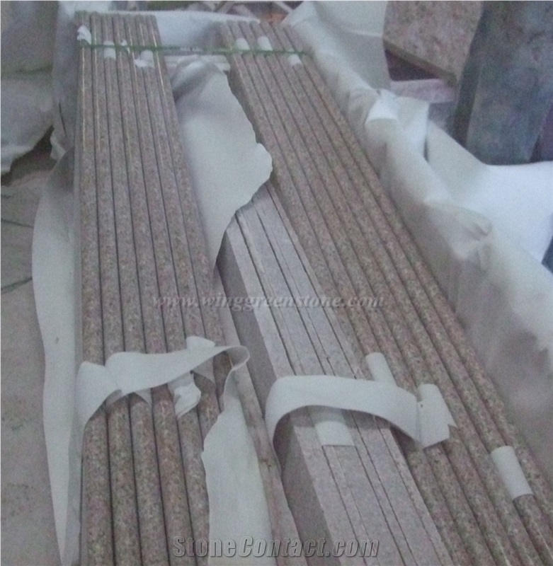G636/G3536, Xidong Red, China New Rosa Beta/Padang Rosa, Apple Pink Granite Stairs Including Steps & Risers/Treads & Thresholds