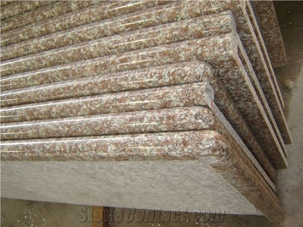 G687 Granite Polished Kitchen Countertops, Peach Red Granite/China Pink Granite Kitchen Countertop