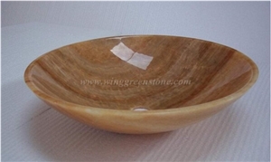 Jade Rosin Yellow Onyx Vessel Sinks, Wholesale Sinks,Distributed Basins,Rosin Crystal Yellow Basins, Factory Nature Stone Sinks, China Yellow Onyx Vessel Sinks