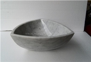 Polished Bianco Carrara Marble Sinks & Basins for Bathroom or Kitchen ,Vanity Top with Own Quarry