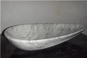Polished Bianco Carrara Marble Sinks & Basins for Bathroom or Kitchen ,Vanity Top with Own Quarry