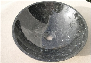 Polished Emerald Pearl Granite Round Sinks,Norway Emerald Pearl Green Granite Round Basin