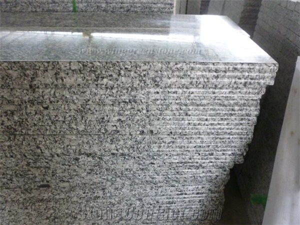 Popular Stone Spray White Granite Polished /G4418 Spray White Polished Granite/Chinese G4418 Granite Polished /Sea Weave Granite Polished for Steps & Risers, Treads and Threshold to Middle East Market