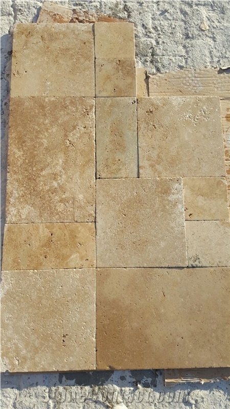 Classic Travertine Tumbled Tiles & Slabs, Denizli Travertine Beige Flooring Tiles Travertine