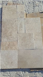 Classic Travertine Tumbled Tiles & Slabs, Denizli Travertine Beige Flooring Tiles Travertine