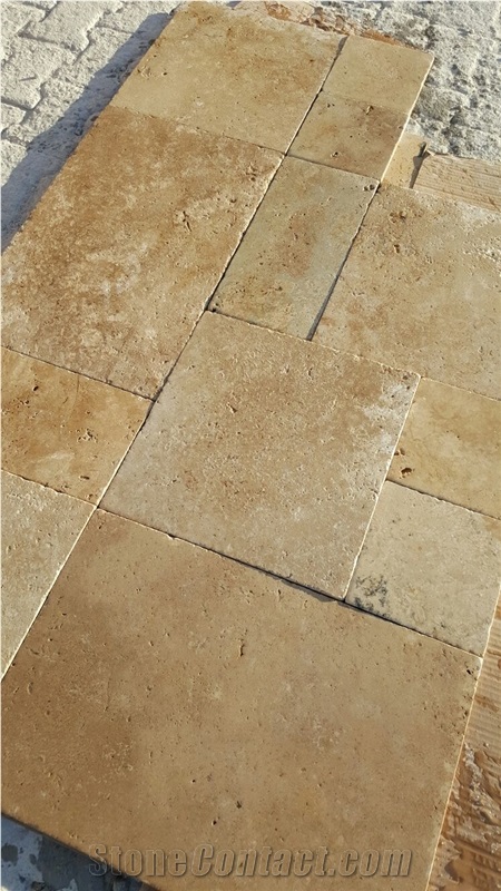 Classic Travertine Tumbled Tiles & Slabs, Denizli Travertine Beige Flooring Tiles Travertine