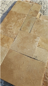 Classic Travertine Tumbled Tiles & Slabs, Denizli Travertine Beige Flooring Tiles Travertine