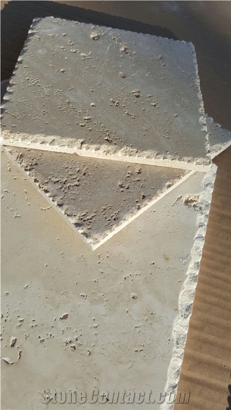 Light Brushed and Chiseled Edge Travertine, Denizli Travertine Floor Tiles, Beige Travertine Pattern Tiles