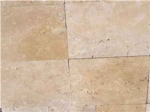 Light Travertine Tumbled Pattern tiles, pavers, beige travetine cube stone, paving sets, floor covering 