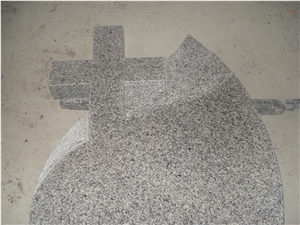 G603 Grey Granite Cross Tombstone, Western Style Tombstone, G603 Granite Monument & Tombstone