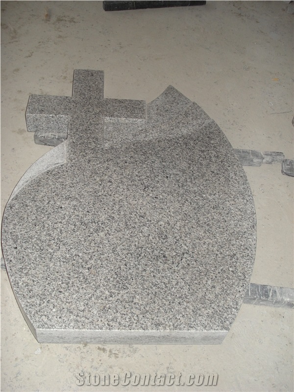 G603 Grey Granite Cross Tombstone, Western Style Tombstone, G603 Granite Monument & Tombstone