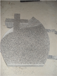 G603 Grey Granite Cross Tombstone, Western Style Tombstone, G603 Granite Monument & Tombstone