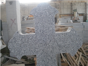 G603 Grey Granite Cross Tombstone, Western Style Tombstone, G603 Granite Monument & Tombstone