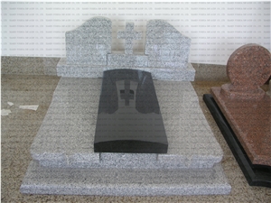 Grey Granite Headstone Tombstone & Monument, Like Euro Style, Usa Style, Etc