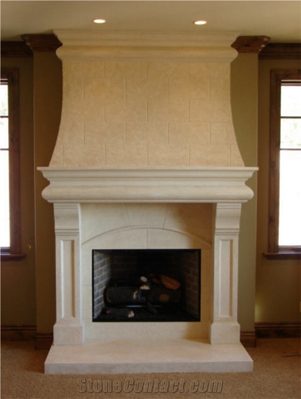 Custom, Hand Crafted, Limestone Fireplace Surrounds and Mantels