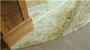 Golden Sand Granite Fireplace Surround, Yellow Granite Fireplace Brazil