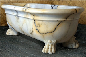 Paonazetto Bianco Marble Bath Tub Paonazetto Bianco Marble Bath Tub