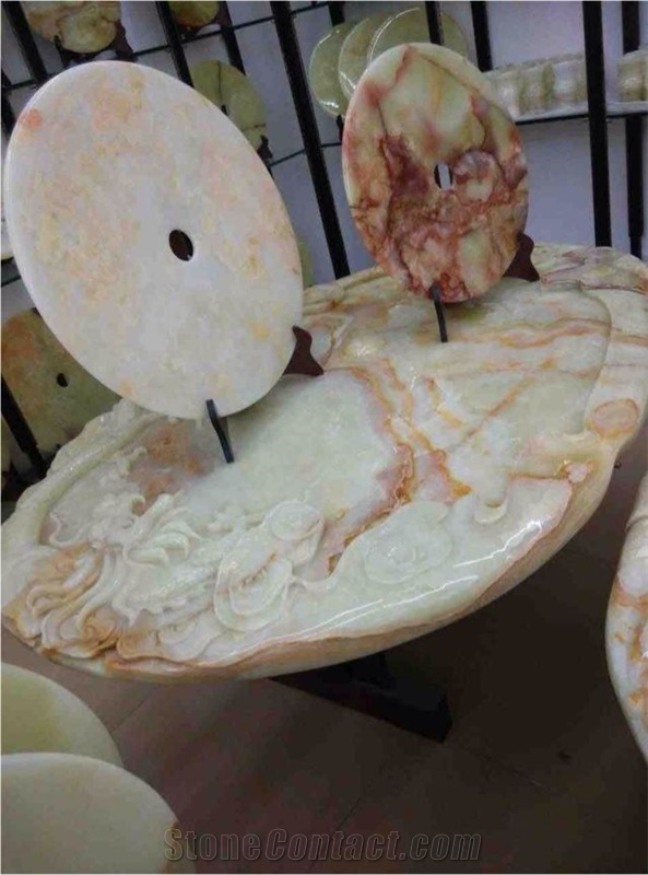 Green Onyx Custom Design Table Top