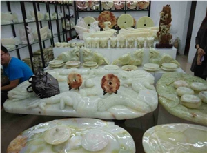 Green Onyx Custom Design Table Top