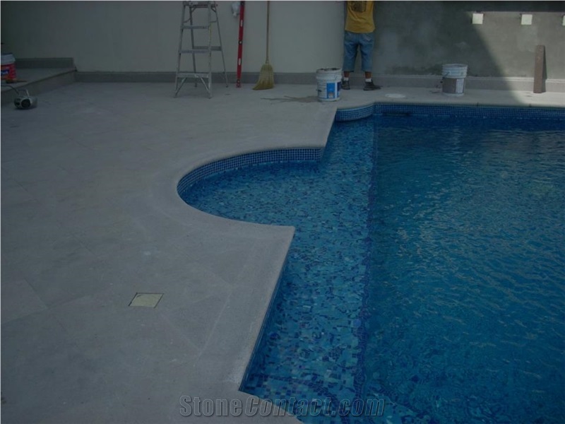 Cantera Sal Y Pimienta Sawn Cut Pool Coping, Swimming Pool Terrace Pavement