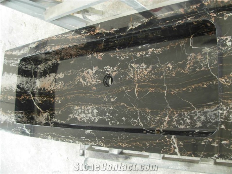 Nero Portoro Vena Fine Marble Solid Farm Sink