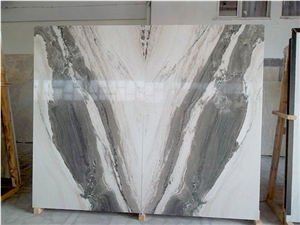 Palisandro Dark Cross Cut Marble Slabs, Tiles, White Polished Marble Floor Tiles, Wall Tiles