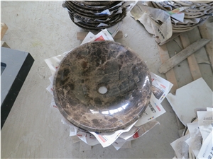 China Brown Marble Wash Basin ,Marble Sink