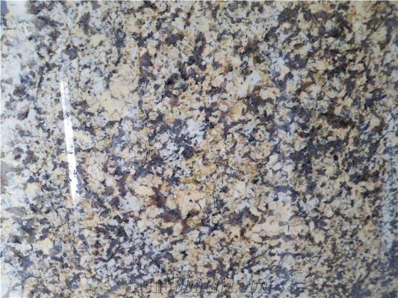 Giallo Crystal Granite Slabs & Tiles, Brazil Yellow Granite