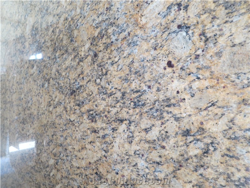 Giallo Santa Cecilia Granite Slabs & Tiles, Brazil Yellow Granite