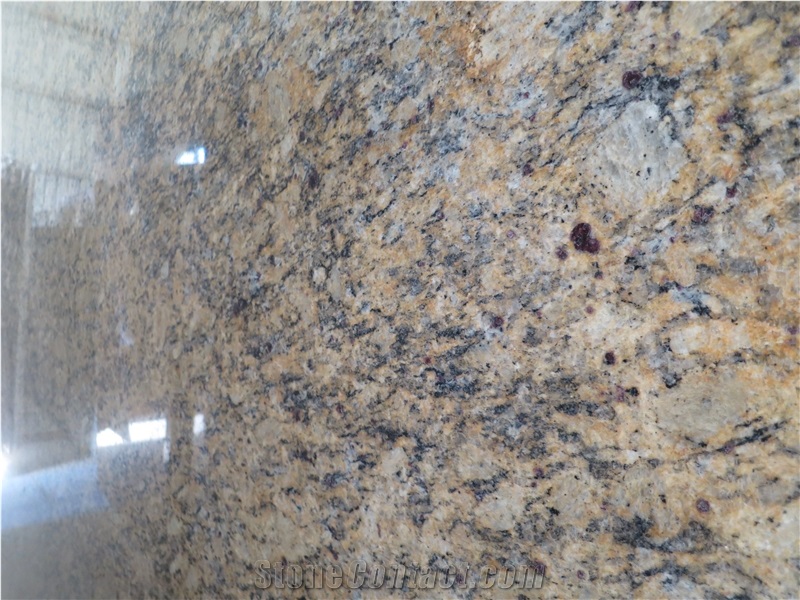 Giallo Santa Cecilia Granite Slabs & Tiles, Brazil Yellow Granite