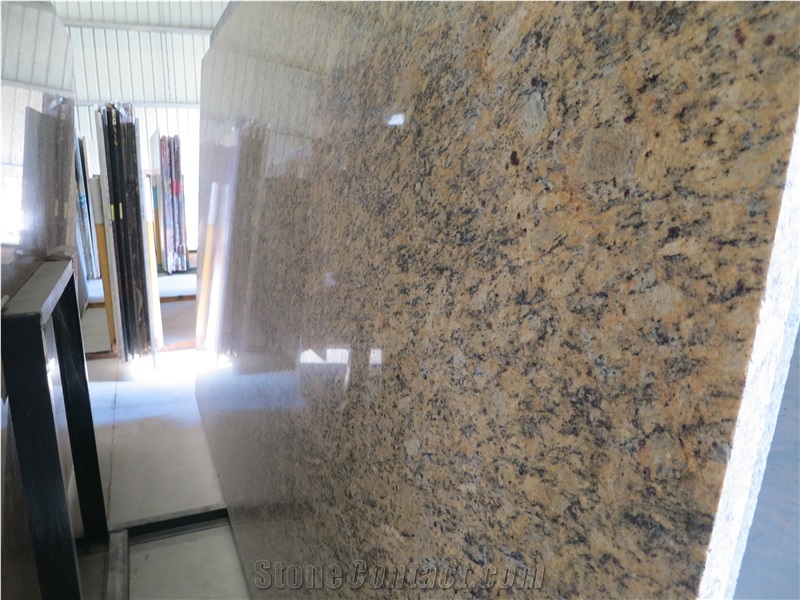 Giallo Santa Cecilia Granite Slabs & Tiles, Brazil Yellow Granite