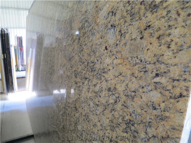Giallo Santa Cecilia Granite Slabs & Tiles, Brazil Yellow Granite