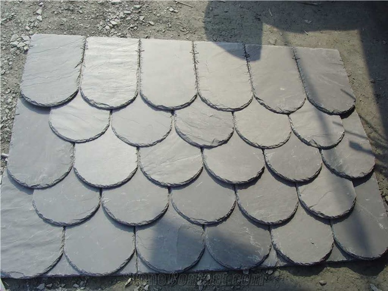Slate Roof Tile ,Black Roof Tile ,Dark Roof Tile ,Arch Shape Roof Tile ,Square Shape Slate Roof Tile