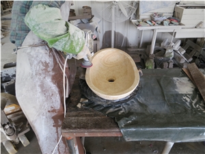 Sunny Beige Marble Basin, Beige Marble Wash Basin, Marble Sink Sunny Beige Marble Basin, Beige Marble Wash Basin, Marble Sink