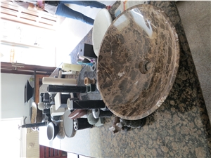 Sunny Beige Marble Basin, Beige Marble Wash Basin, Marble Sink