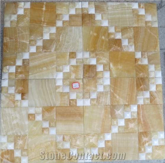 Yellow Onyx Mosaic ,Onyx Pattern,Mosaic Pattern