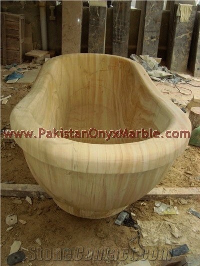 Stylish Beige Marble Bathtubs Collection