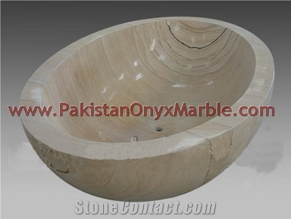 Stylish Beige Marble Bathtubs Collection
