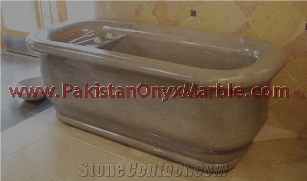 Stylish Beige Marble Bathtubs Collection