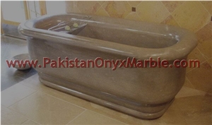 Stylish Beige Marble Bathtubs Collection