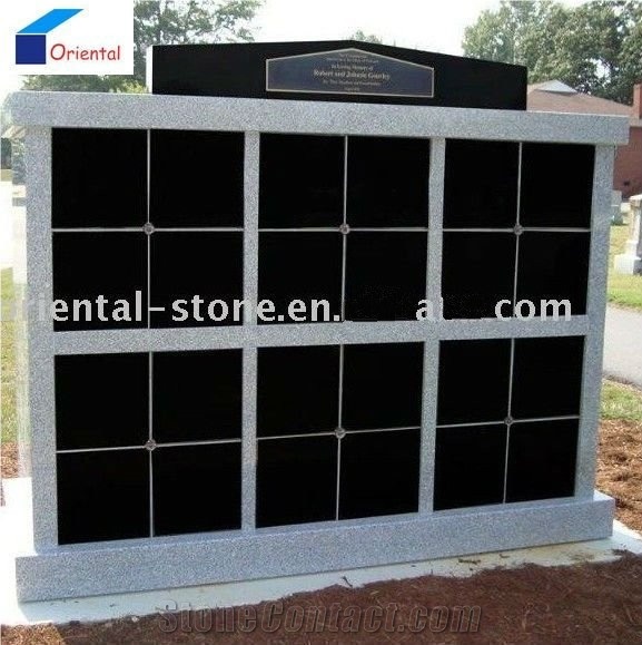 China Black Granite Cremation Columbarium Design, Niches Columbariums